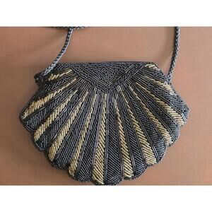 Vintage Beaded Seashell Purse